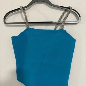 House of Harlow top with silver bedazzle Straps